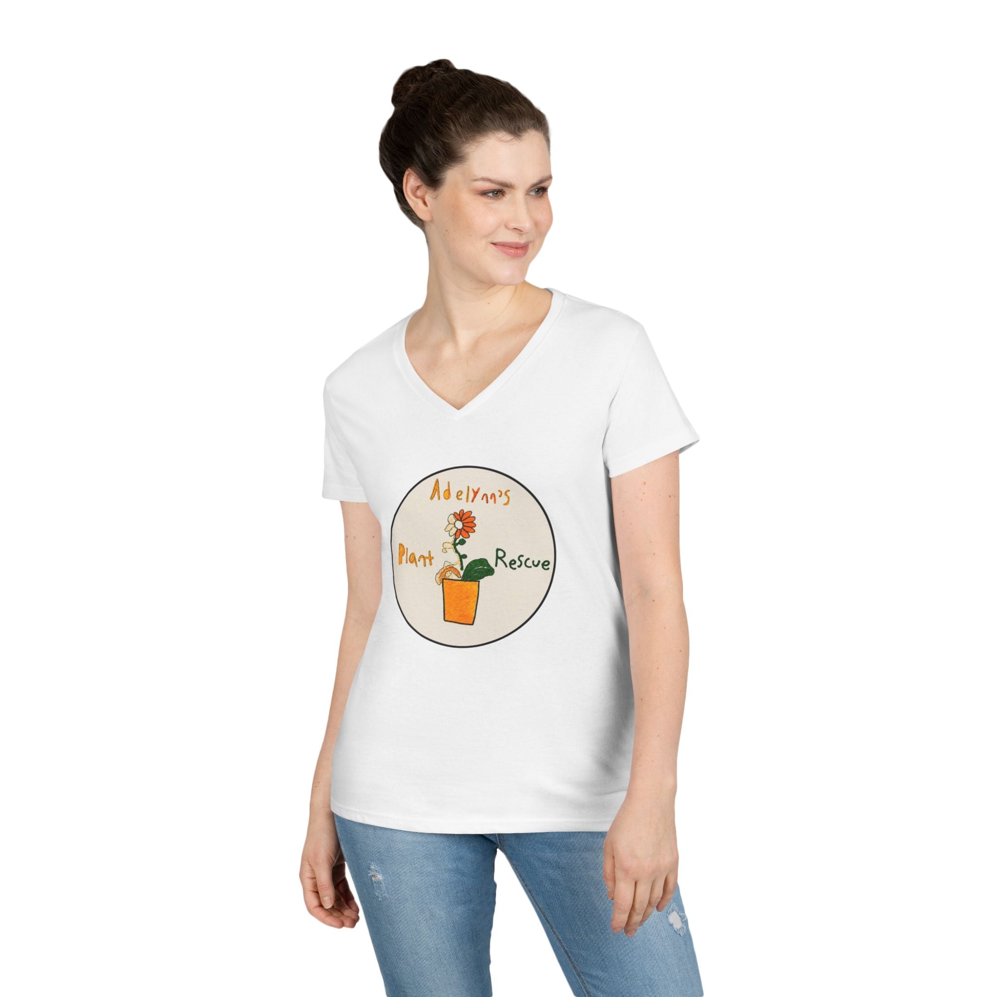 Logo Ladies' V-Neck Tee