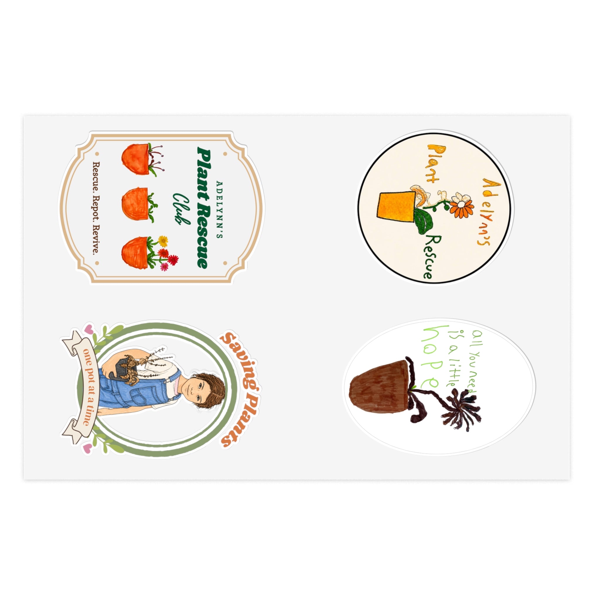 Adelynn's Plant Rescue Sticker Sheet